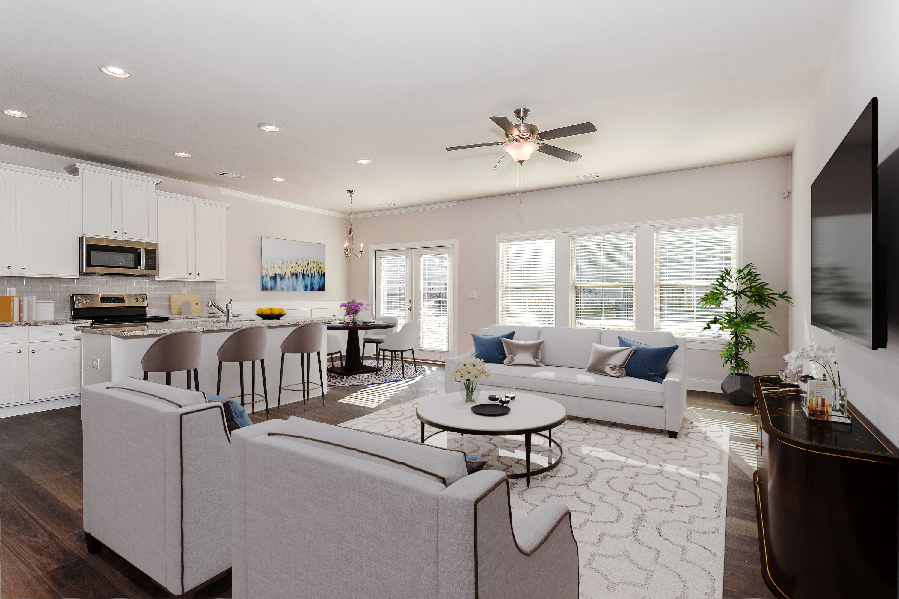 Contemporary interior of a single-family home